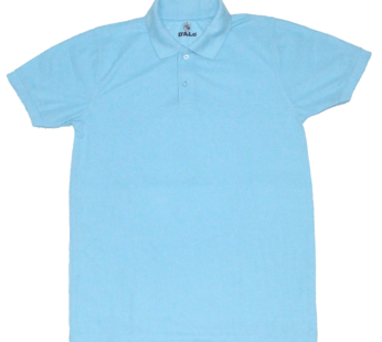 S Blue D’ALo Cotton Mate Collar T-Shirt